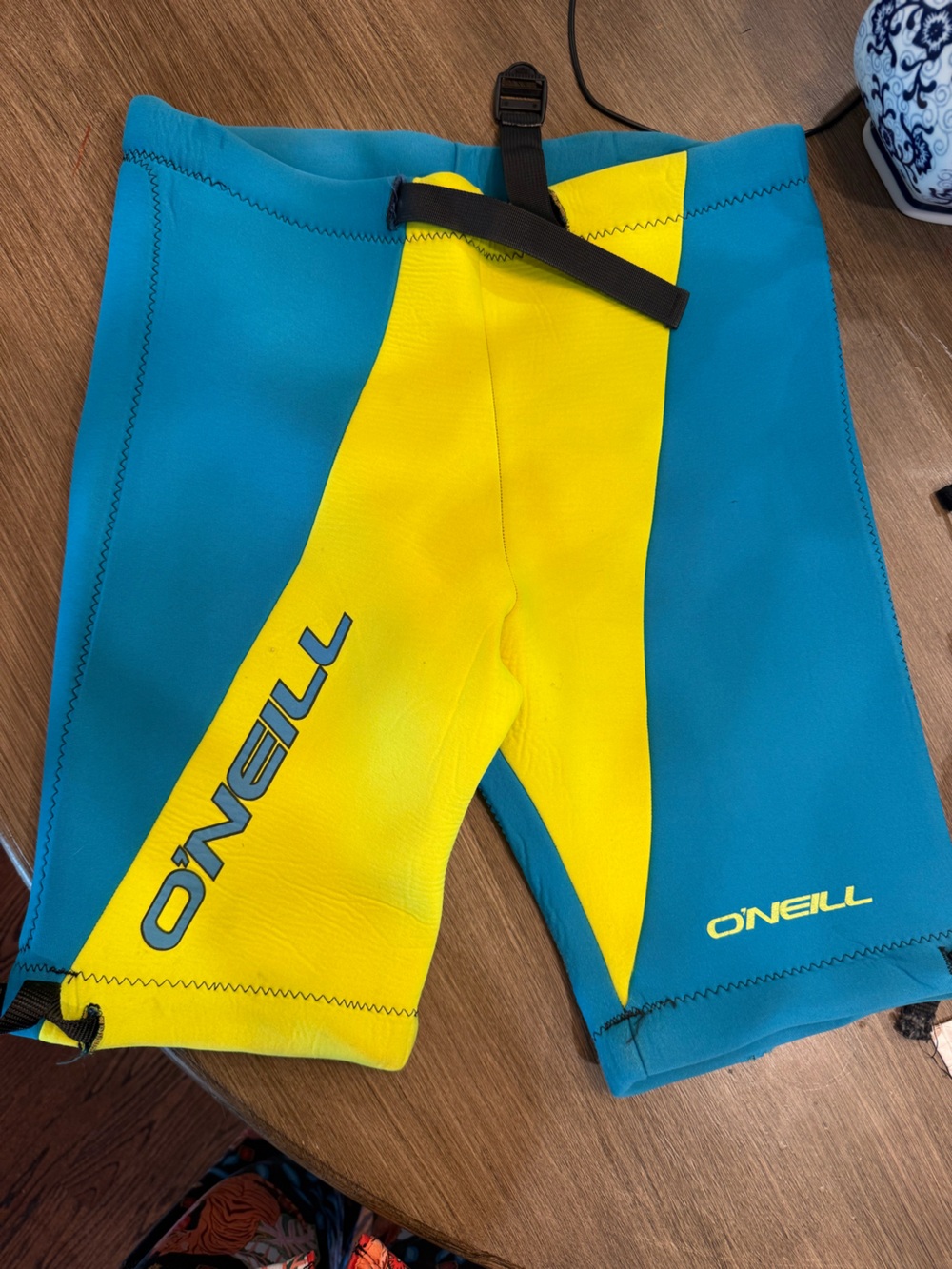 O'Neill Men's Teal & Yellow Swim Rash Guard wet suit Sz XXL